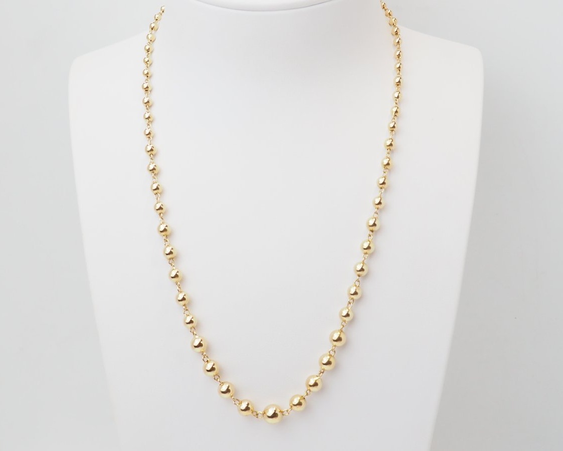 Marseilles Necklace In 18-carat Yellow Gold With Graduated Balls