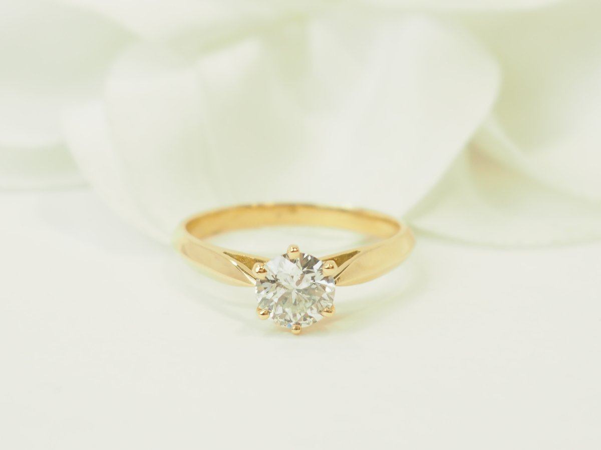 0.74 Carat Lfg-certified Diamond Solitaire In Yellow Gold-photo-1