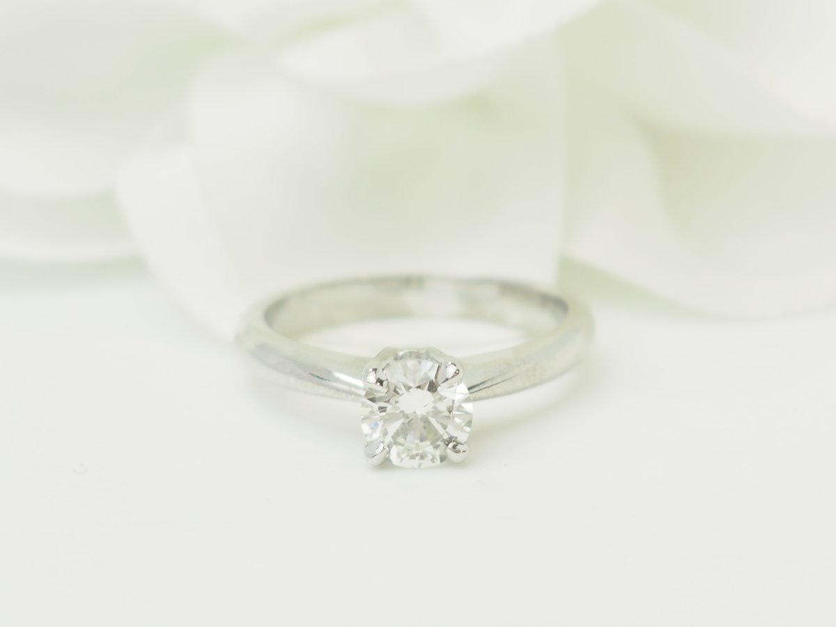 0.78 Carat Lfg-certified Diamond Solitaire In White Gold