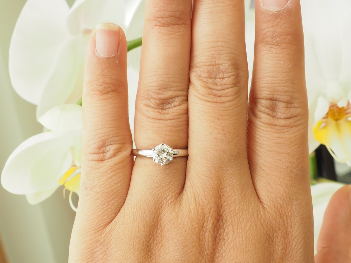 0.94 Carat Lfg-certified Diamond Solitaire In White Gold-photo-2