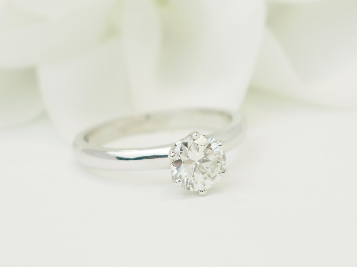 0.94 Carat Lfg-certified Diamond Solitaire In White Gold-photo-4