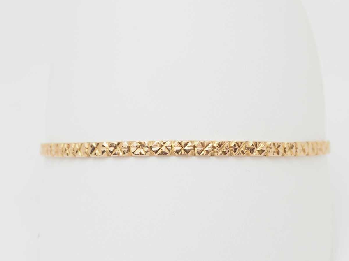 Chased Yellow Gold Semainier Bracelet-photo-4