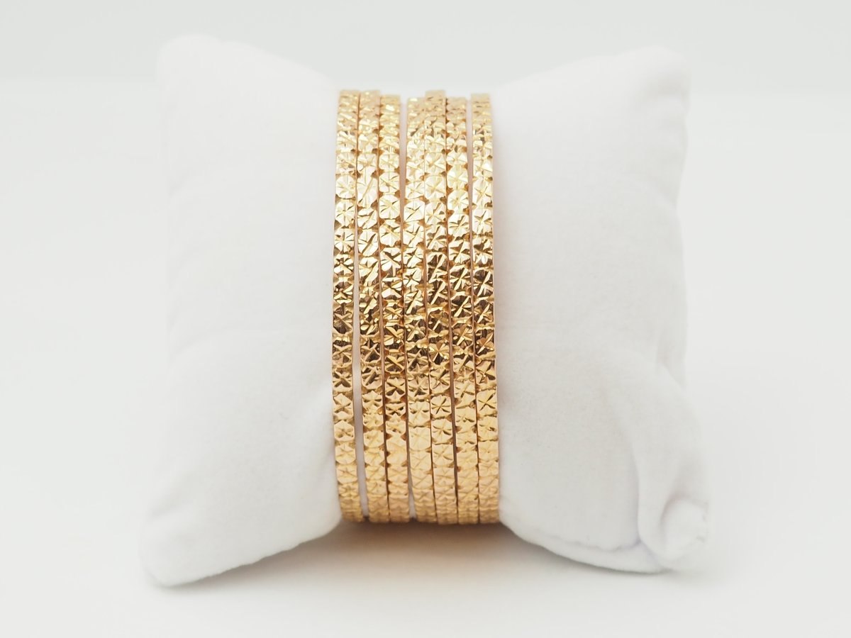 Chased Yellow Gold Semainier Bracelet-photo-2