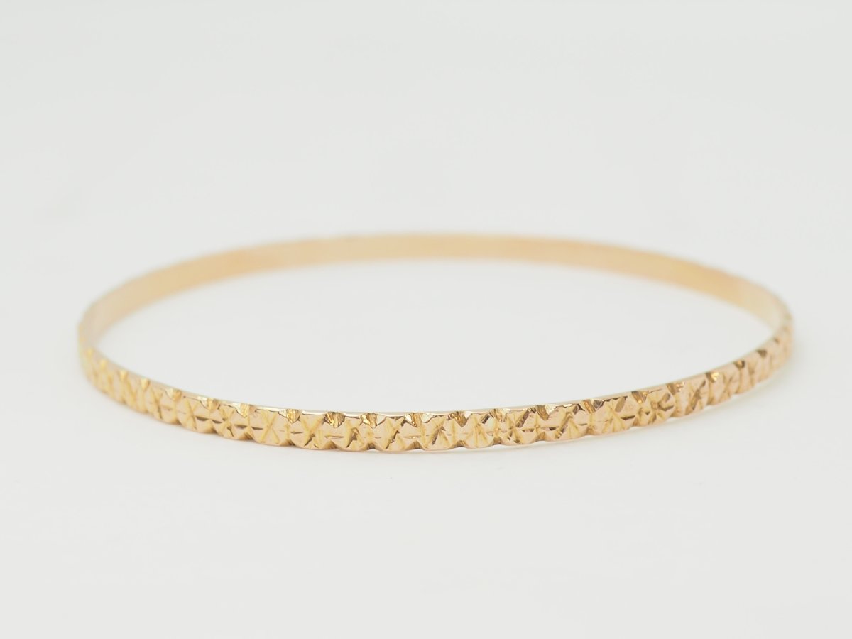 Chased Yellow Gold Semainier Bracelet-photo-3