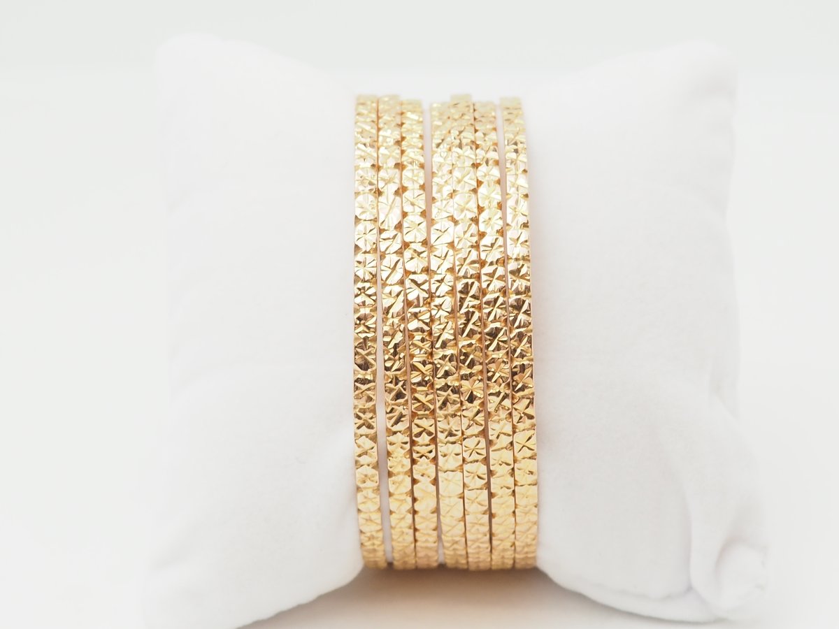 Chased Yellow Gold Semainier Bracelet-photo-6