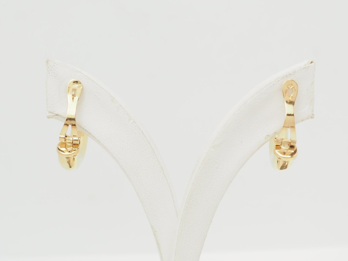18kt Yellow Gold Thick Hoop Earrings - 23 Mm-photo-3