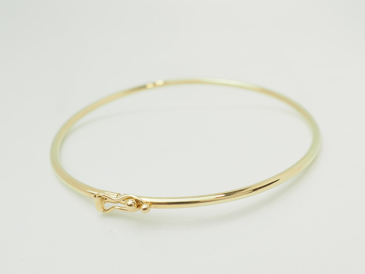 Bracelet jonc flexible en or jaune 18kt-photo-3