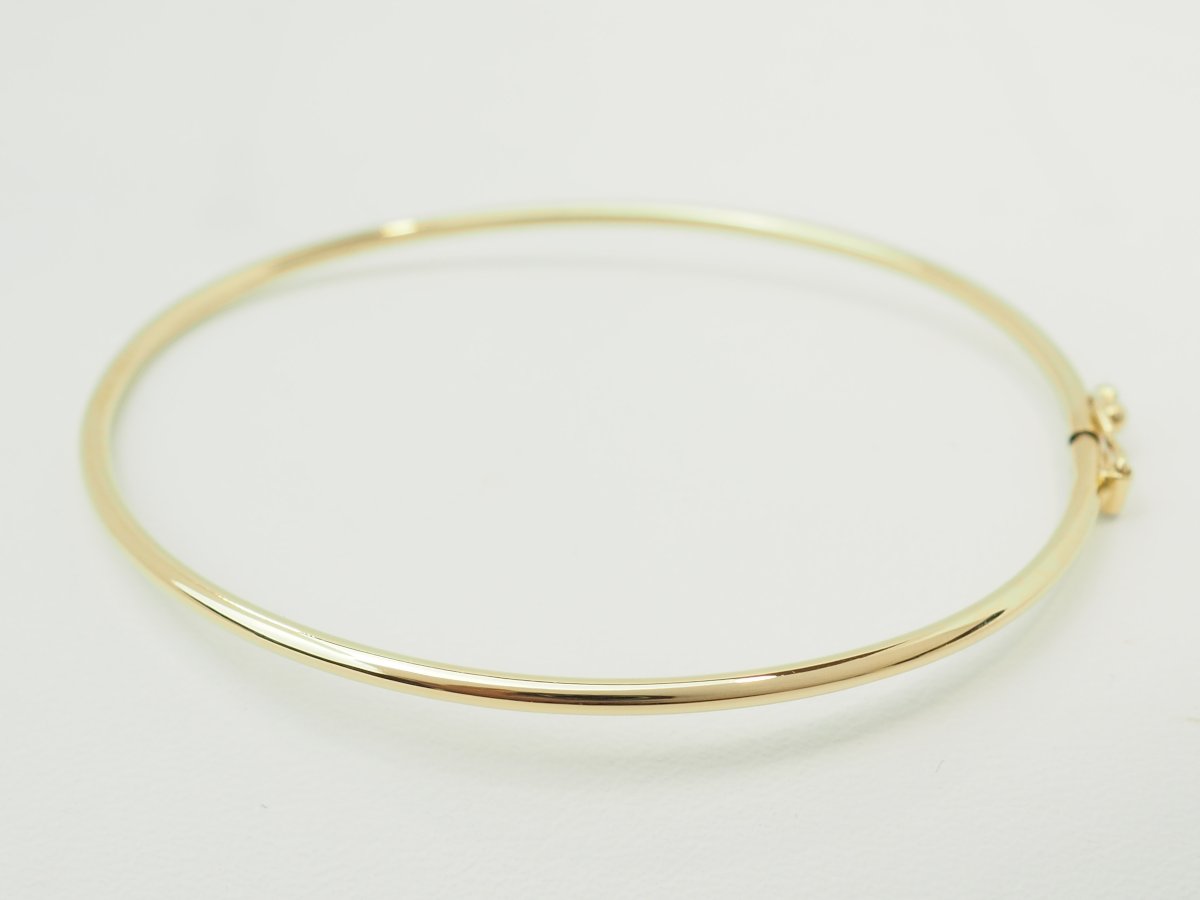 Bracelet jonc flexible en or jaune 18kt-photo-4