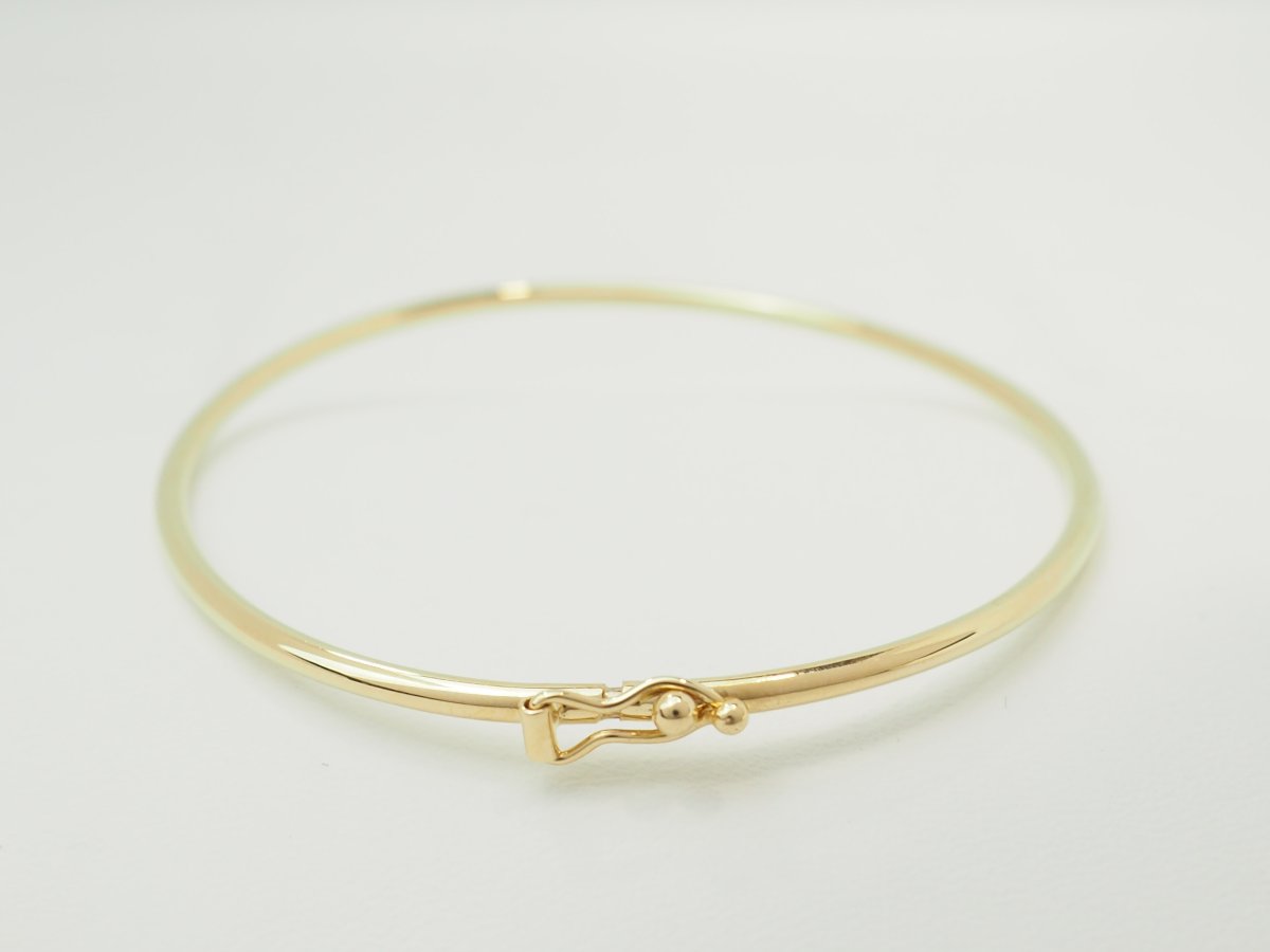 Bracelet jonc flexible en or jaune 18kt-photo-6