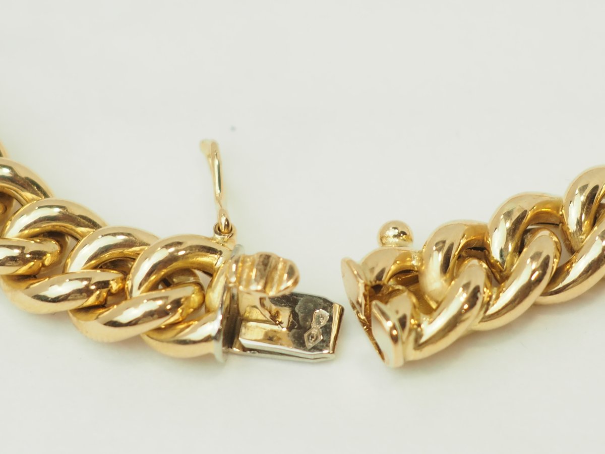 18-karat Yellow Gold Choker – Curved Chain Link-photo-4