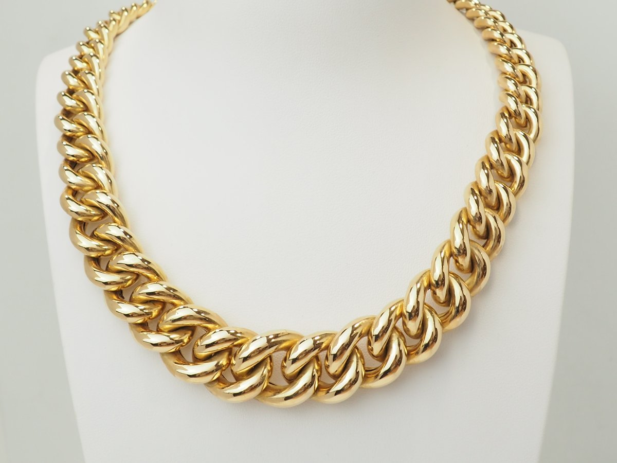 18-karat Yellow Gold Choker – Curved Chain Link