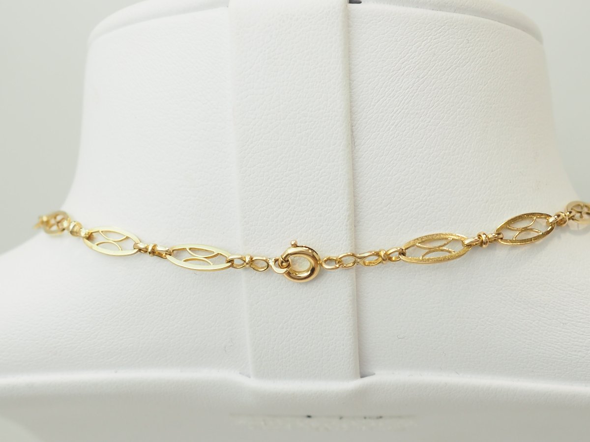 18-karat Yellow Gold Art Nouveau Draped Necklace – Filigranes – Antique -photo-5