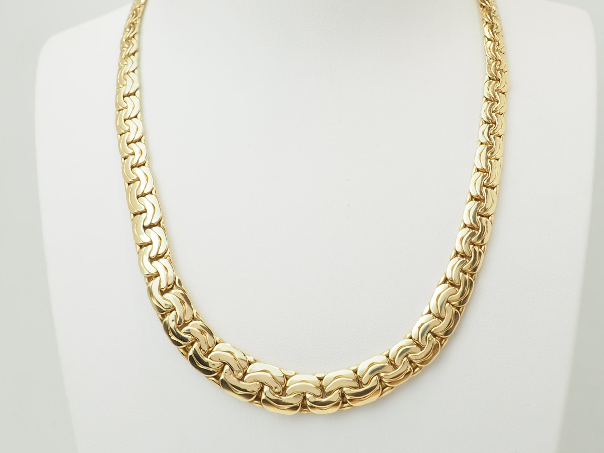 Collier en or jaune 18 carats à maille fantaisie – 32,65 g-photo-1