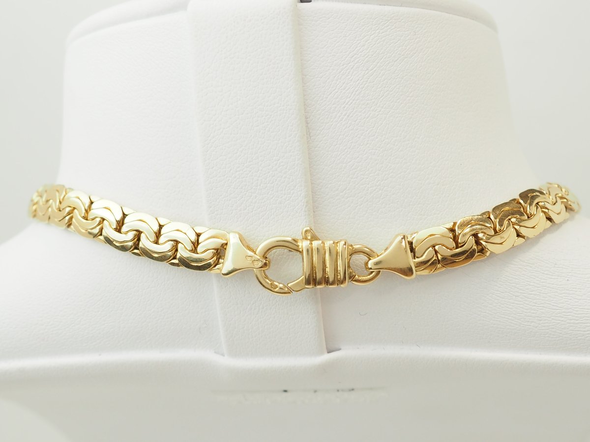 Collier en or jaune 18 carats à maille fantaisie – 32,65 g-photo-2