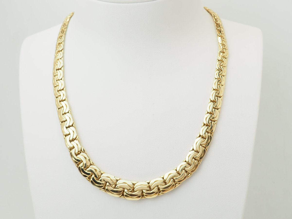 Collier en or jaune 18 carats à maille fantaisie – 32,65 g