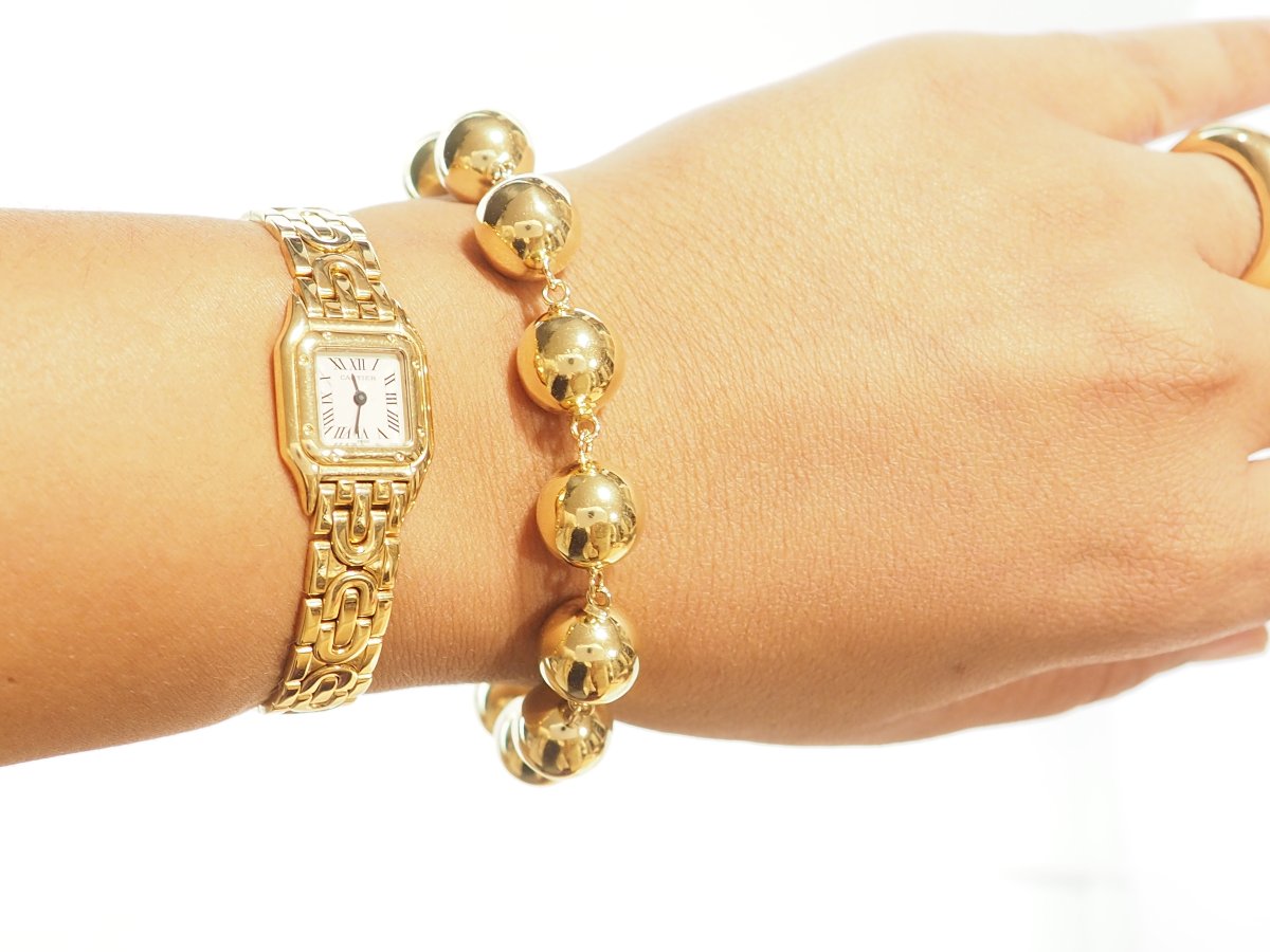 18-karat Yellow Gold Marseille Bracelet, 12 Mm Beads – 22.80 G-photo-2