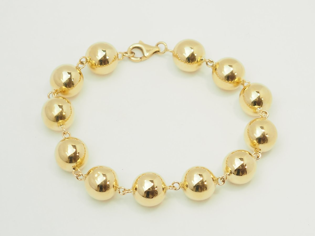 18-karat Yellow Gold Marseille Bracelet, 12 Mm Beads – 22.80 G-photo-3