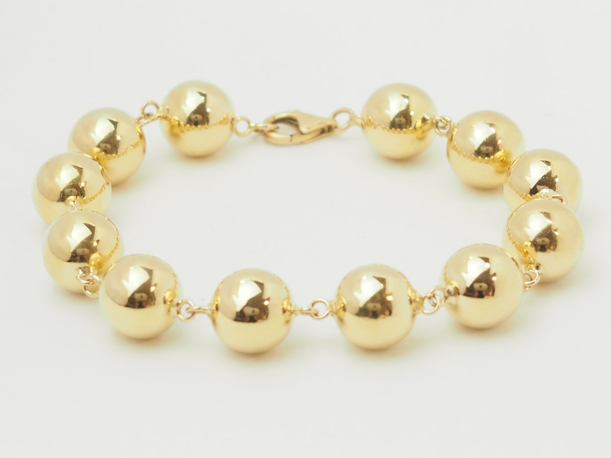 18-karat Yellow Gold Marseille Bracelet, 12 Mm Beads – 22.80 G-photo-4