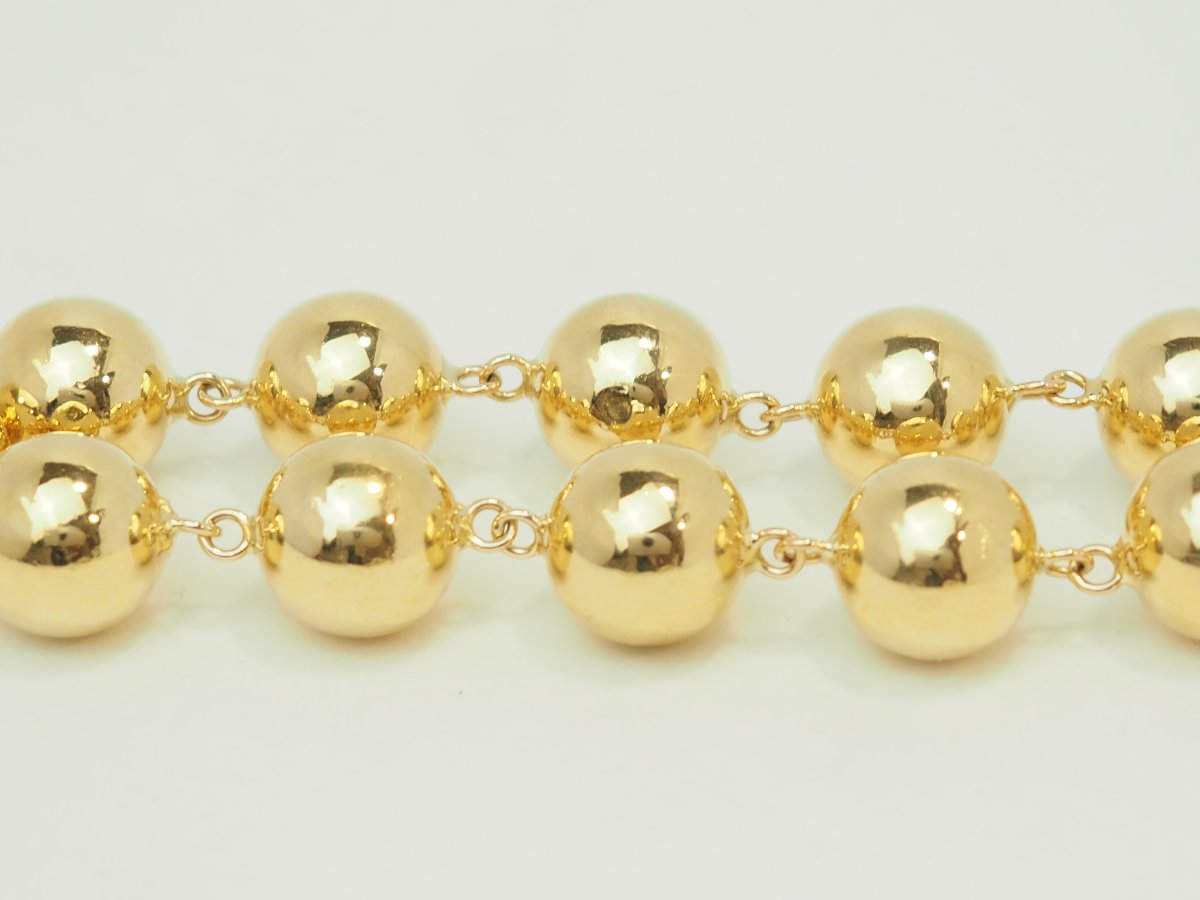 18-karat Yellow Gold Marseille Bracelet, 12 Mm Beads – 22.80 G-photo-3