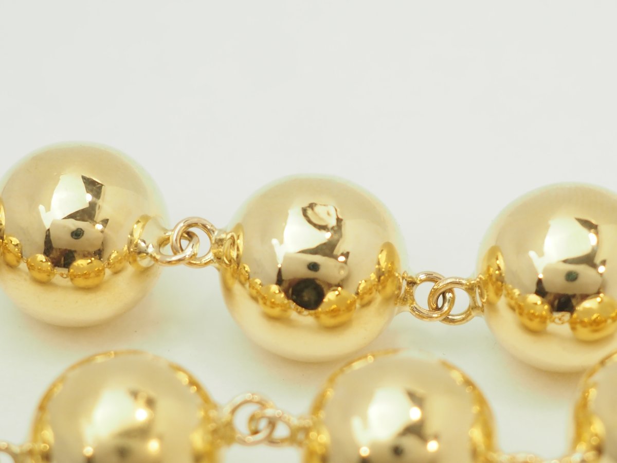 18-karat Yellow Gold Marseille Bracelet, 12 Mm Beads – 22.80 G-photo-4