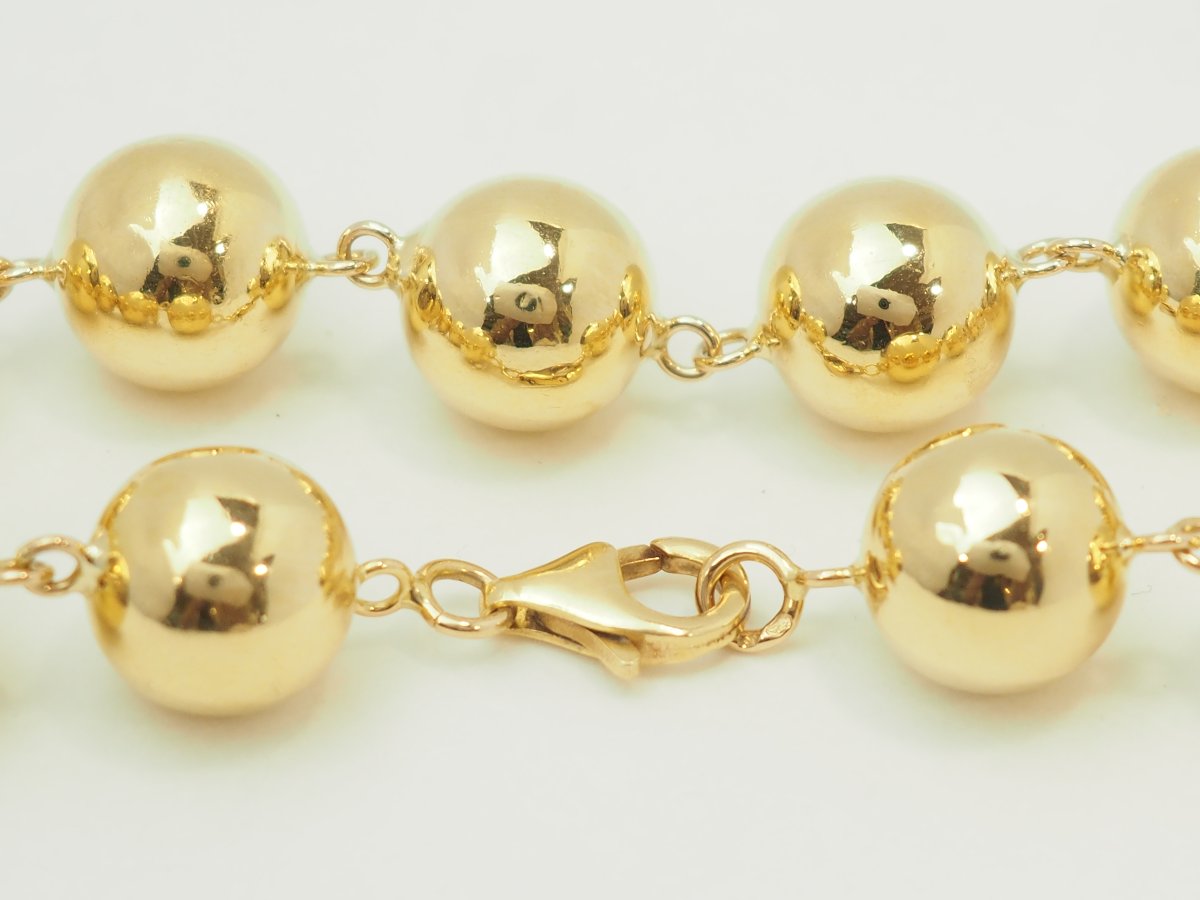 18-karat Yellow Gold Marseille Bracelet, 12 Mm Beads – 22.80 G-photo-5
