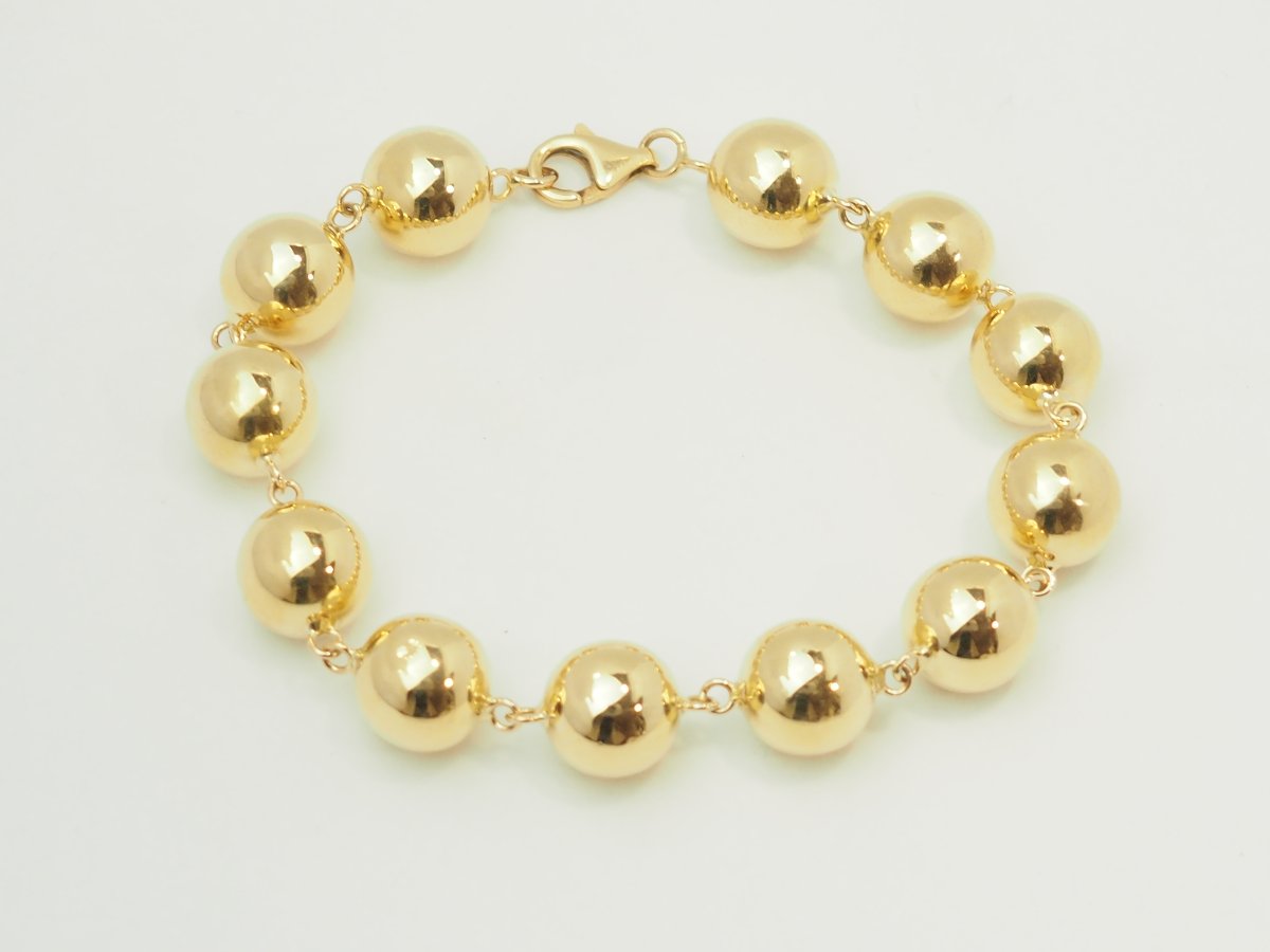 18-karat Yellow Gold Marseille Bracelet, 12 Mm Beads – 22.80 G-photo-7