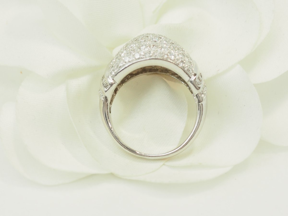 Vintage Diamond-paved Ring, 2.50 Ct – 18-karat White Gold-photo-4