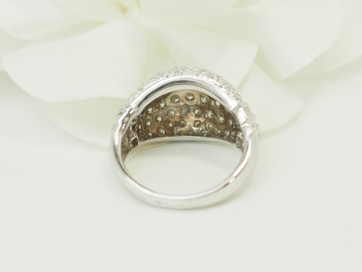 Vintage Diamond-paved Ring, 2.50 Ct – 18-karat White Gold-photo-5