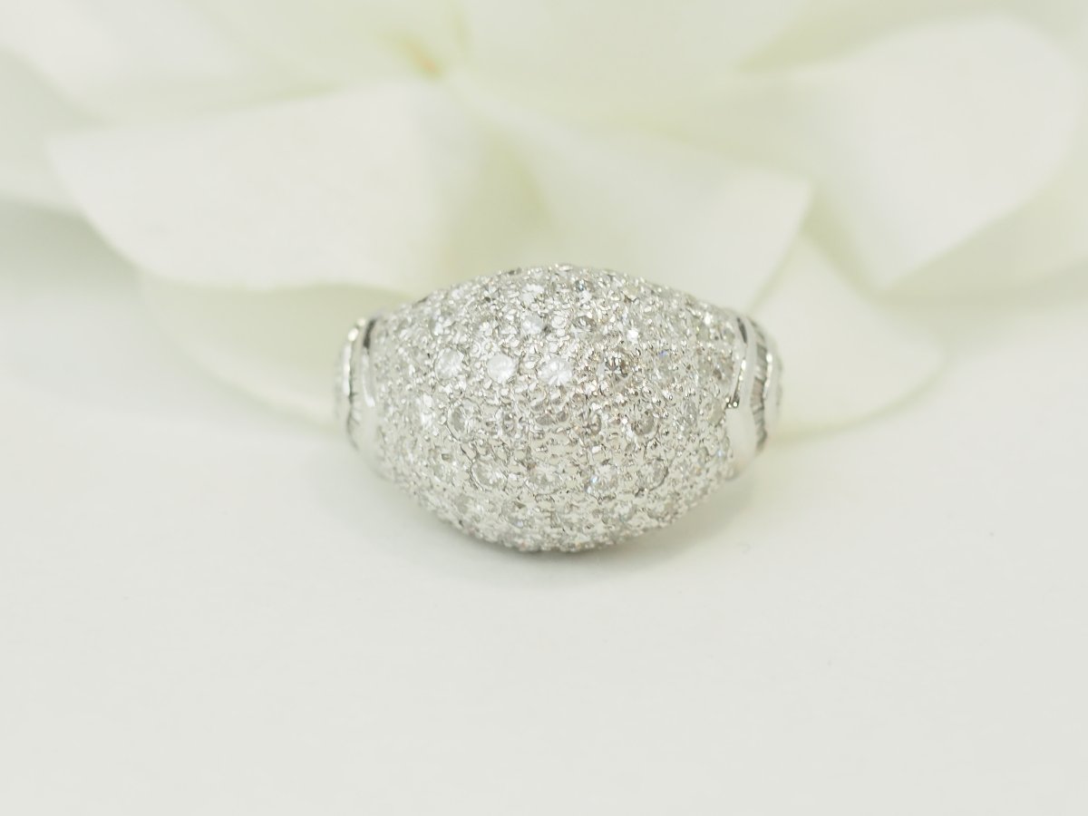Vintage Diamond-paved Ring, 2.50 Ct – 18-karat White Gold