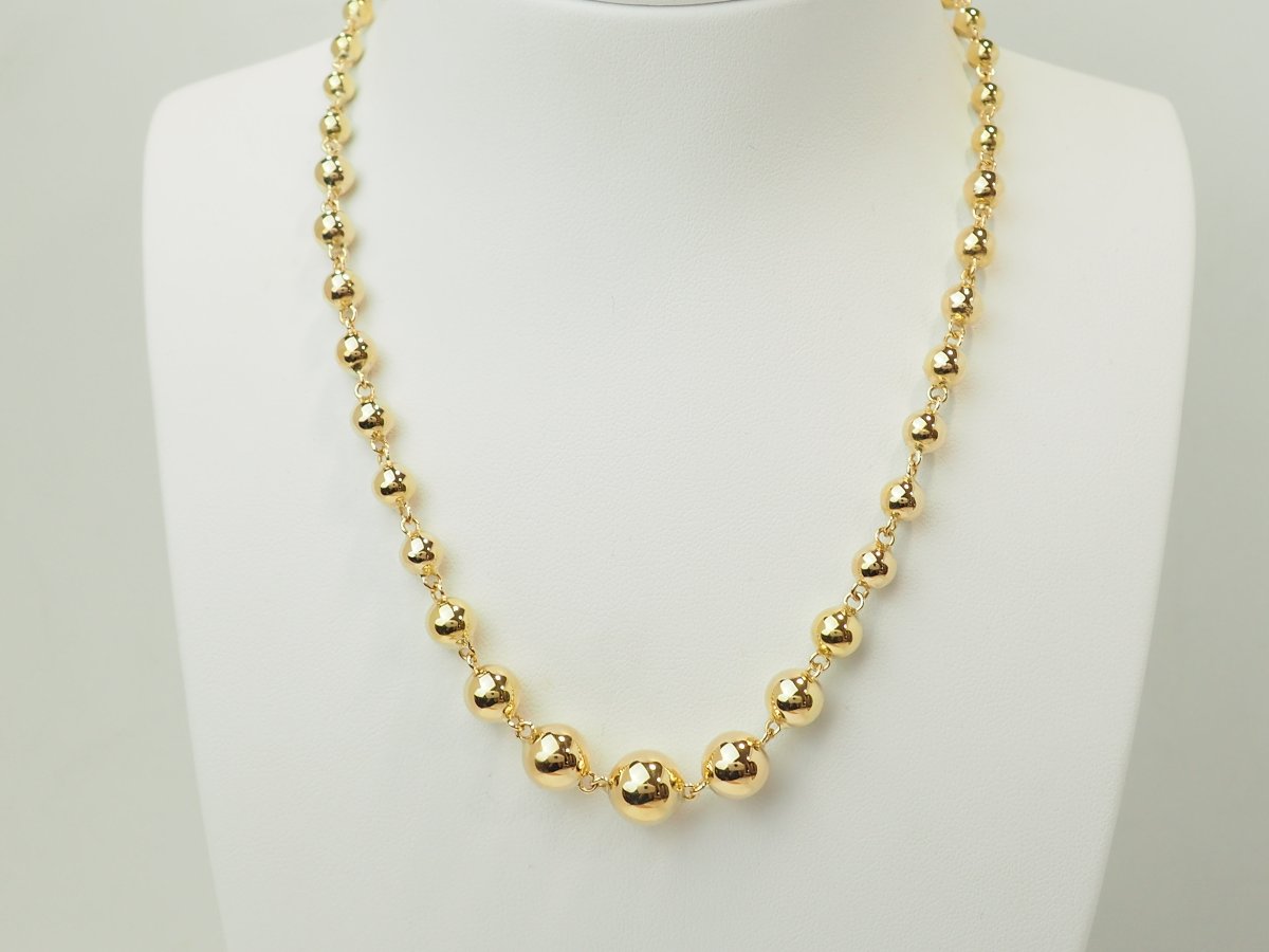 Vintage Marseille Necklace With Cascading Links In 18-karat Yellow Gold – 20.66 G-photo-3