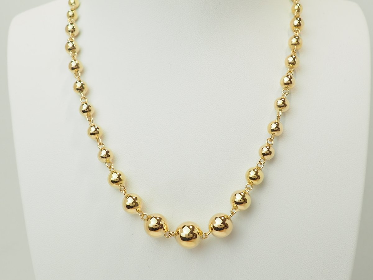 Vintage Marseille Necklace With Cascading Links In 18-karat Yellow Gold – 20.66 G-photo-1