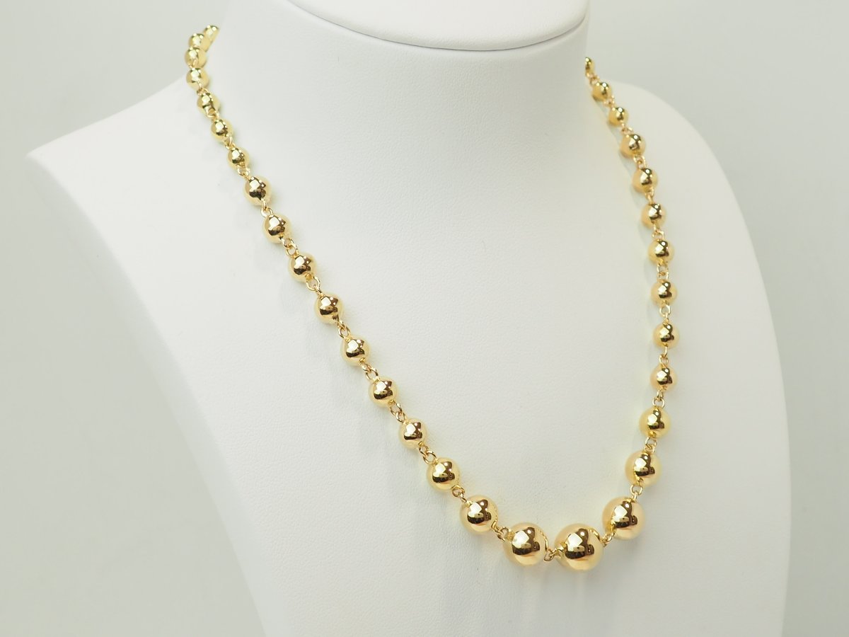 Vintage Marseille Necklace With Cascading Links In 18-karat Yellow Gold – 20.66 G-photo-2