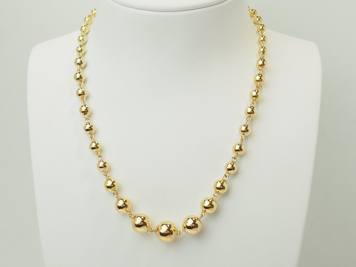 Vintage Marseille Necklace With Cascading Links In 18-karat Yellow Gold – 20.66 G