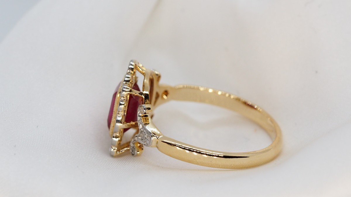 Old Ring In Gold And Rose Cut Diamonds-photo-1