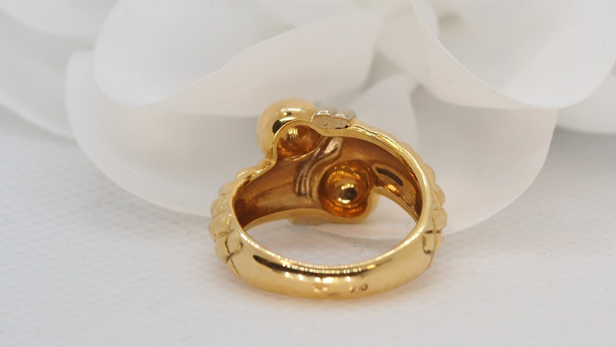 Toi & Moi Ring In Yellow And White Gold-photo-3