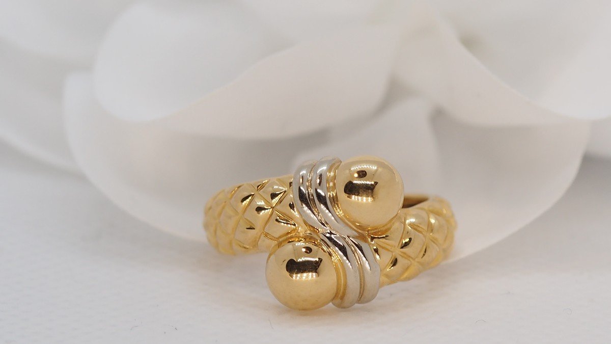 Toi & Moi Ring In Yellow And White Gold