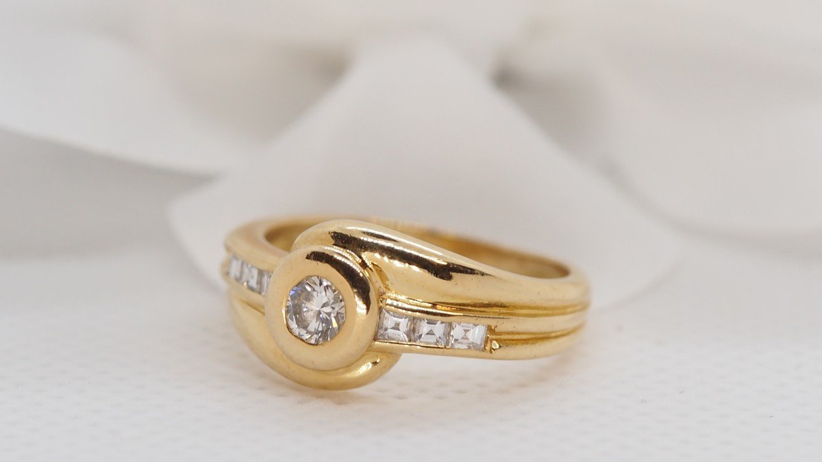 Yellow Gold And Diamond Ring-photo-3