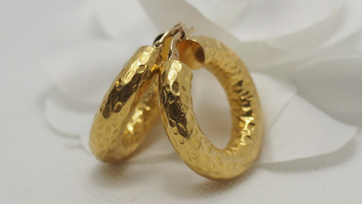 Yellow Gold Hoops-photo-2