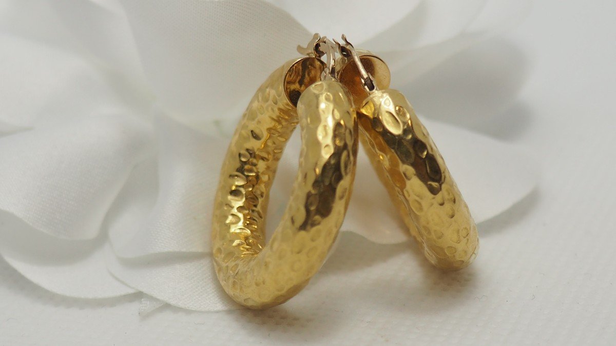 Yellow Gold Hoops-photo-3