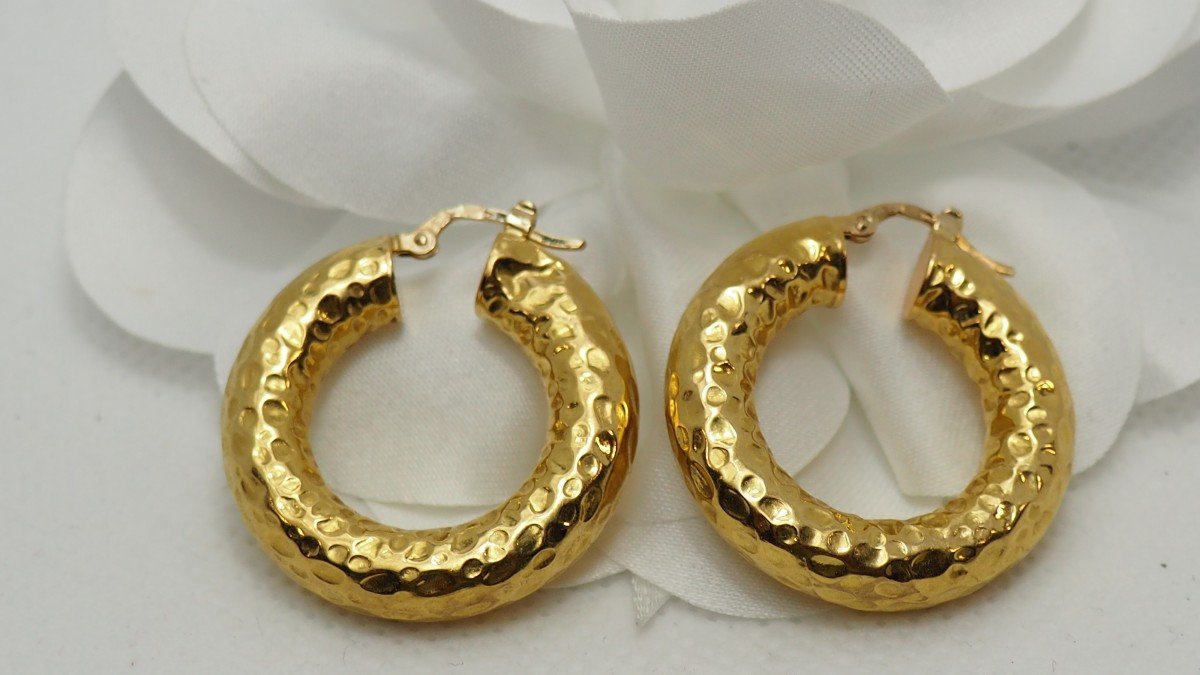 Yellow Gold Hoops-photo-1