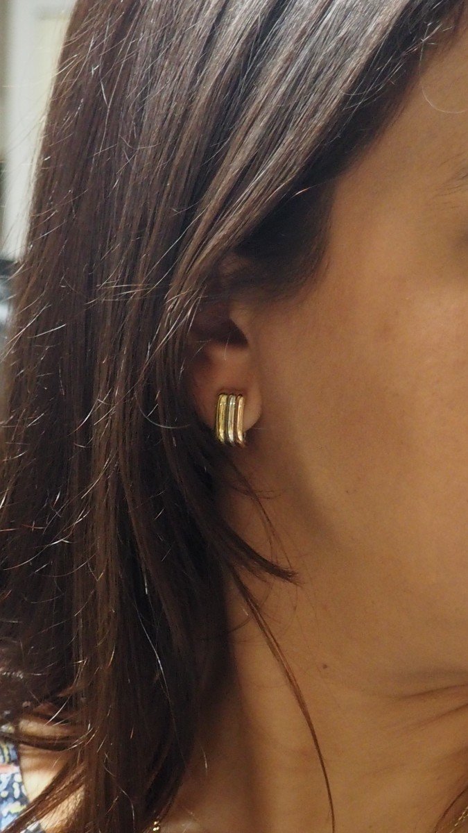 Three Gold Earrings-photo-2