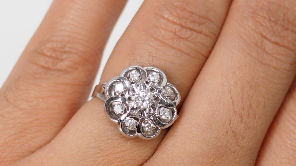 Entourage Ring In White Gold And Diamonds-photo-2