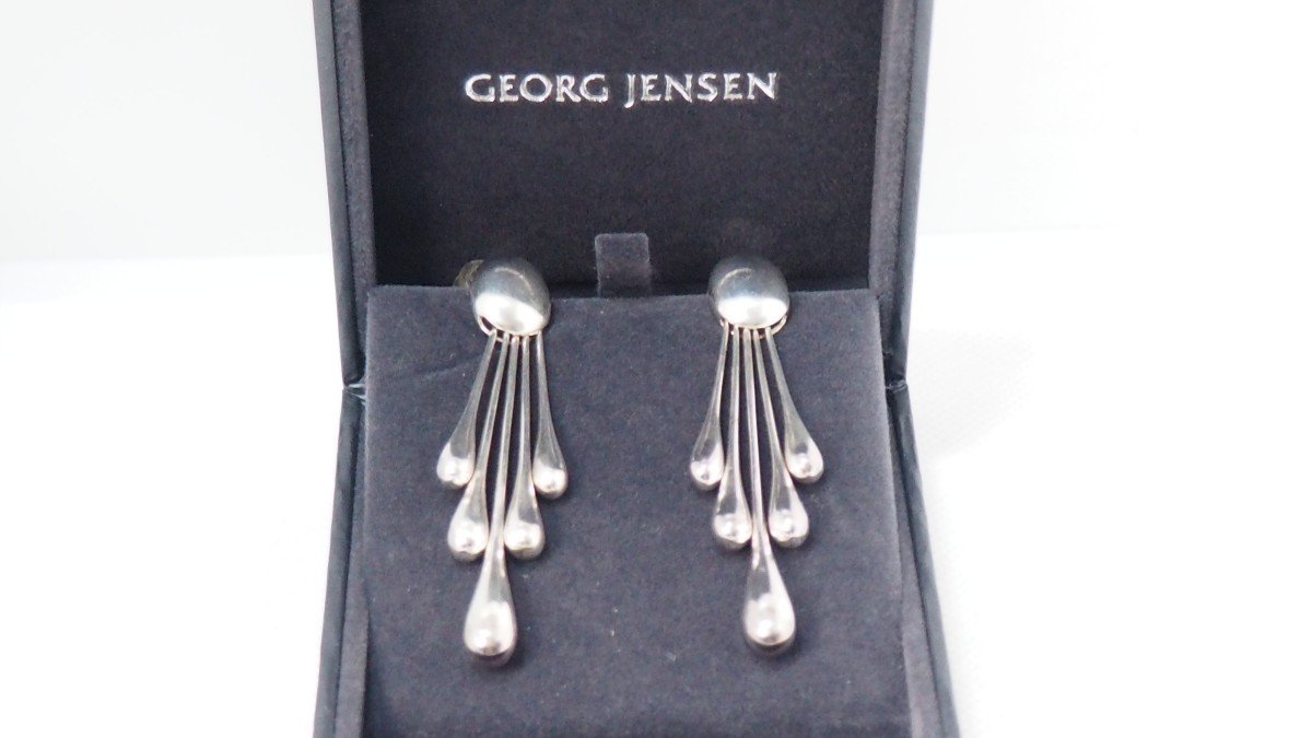 Georg Jensen Silver Pendant Necklace Set-photo-1
