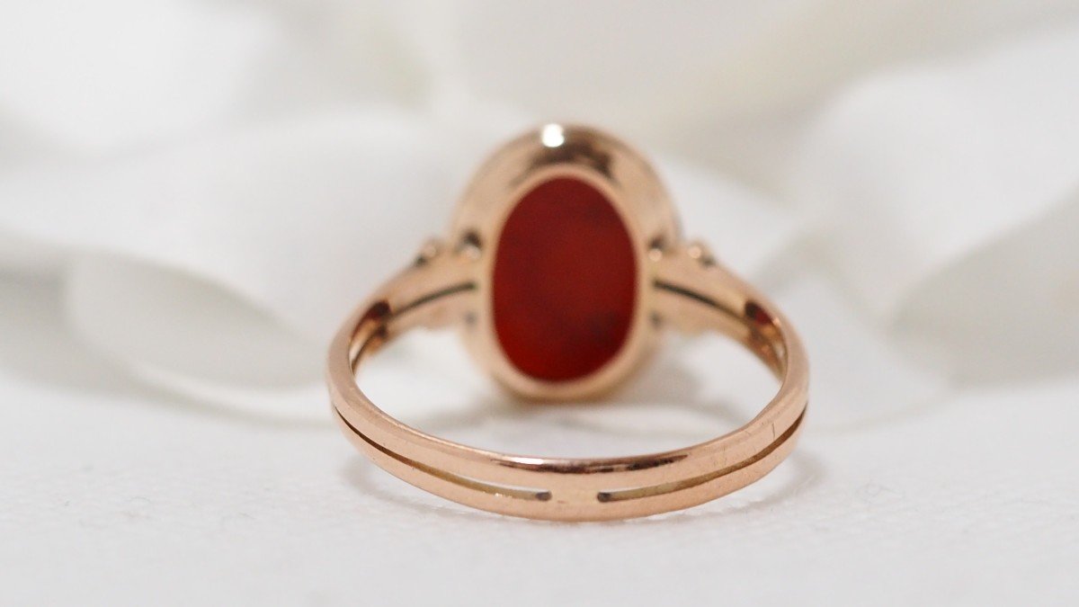 Rose Gold And Chalcedony Ring-photo-2
