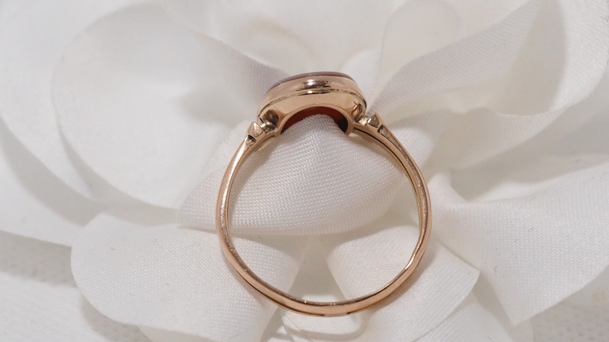 Rose Gold And Chalcedony Ring-photo-3