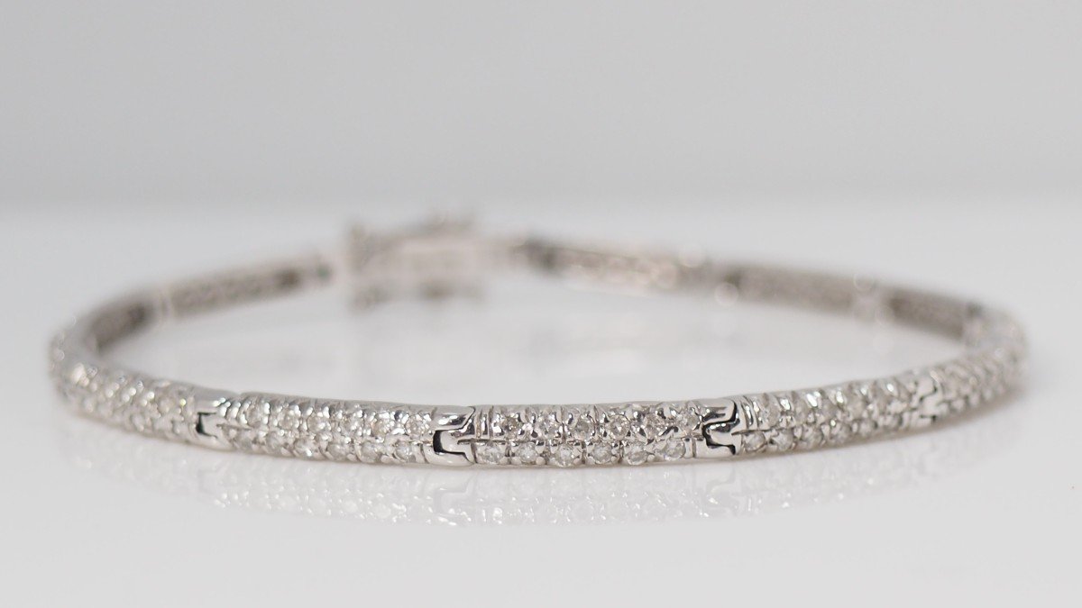 River Bracelet In White Gold And Diamonds-photo-2