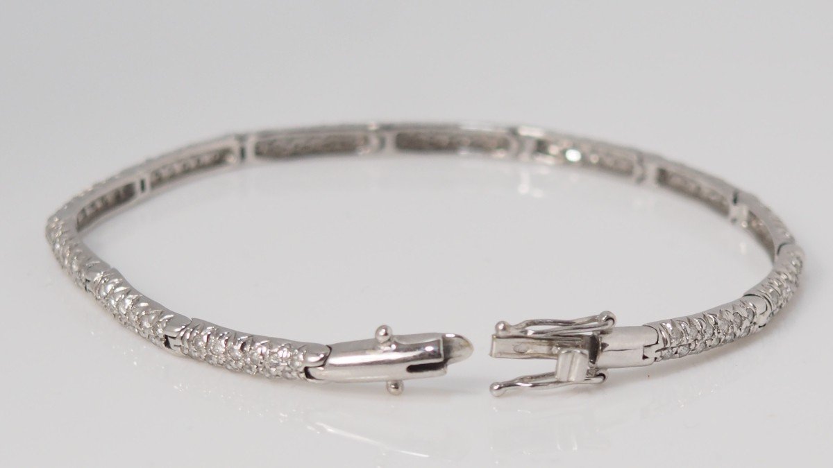 River Bracelet In White Gold And Diamonds-photo-2