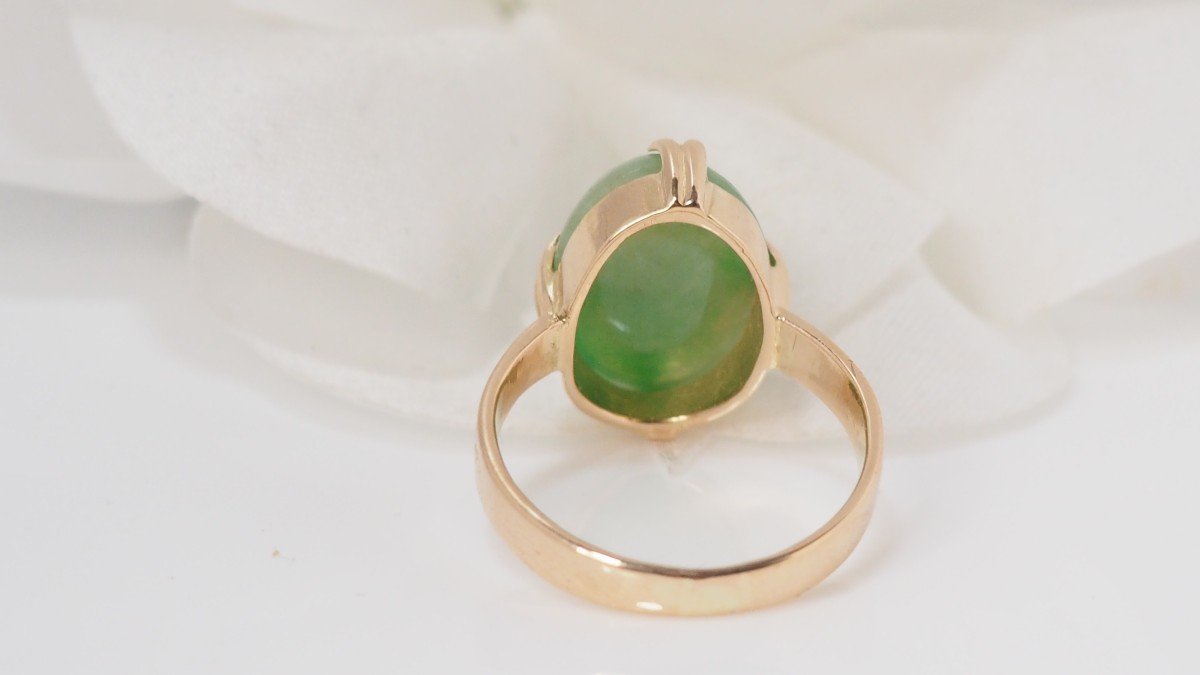 Yellow Gold And Jade Ring-photo-3