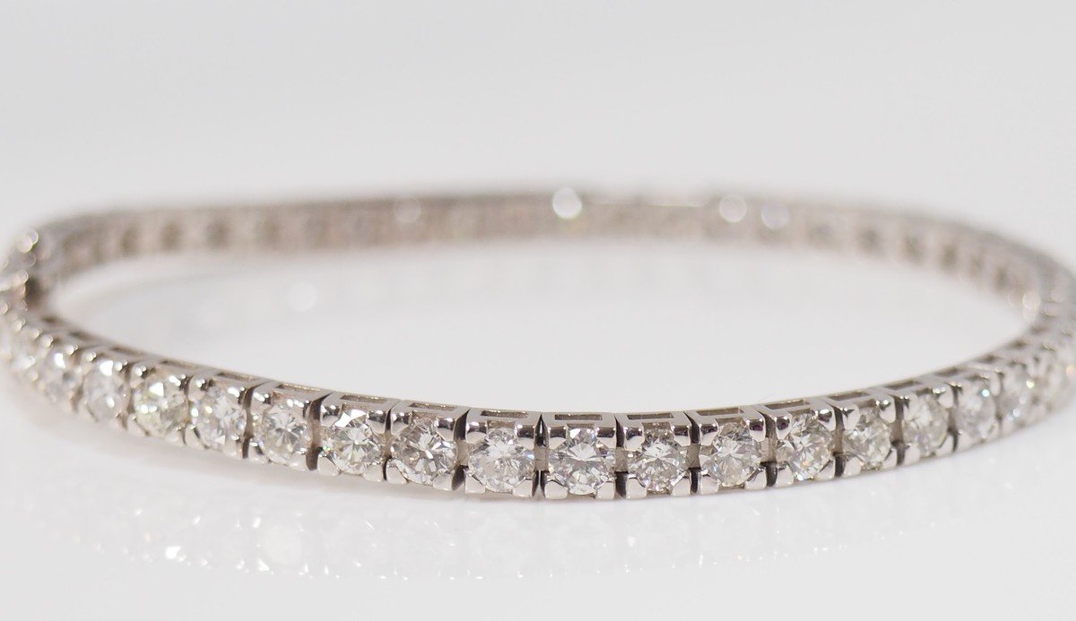 River Bracelet In White Gold And Diamonds-photo-2