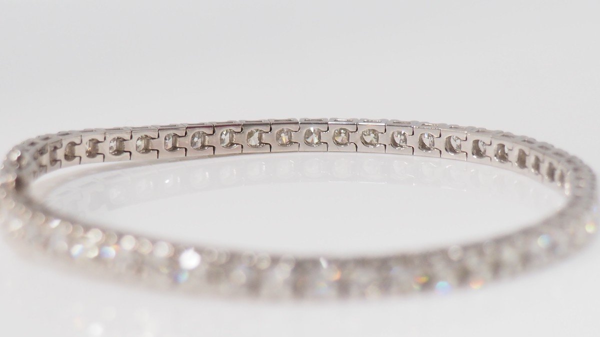 River Bracelet In White Gold And Diamonds-photo-3